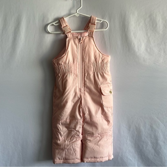Kid's Carter's Light Pink Ski Bib - Picture 2 of 9